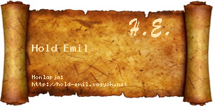 Hold Emil névjegykártya
