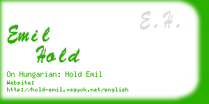 emil hold business card